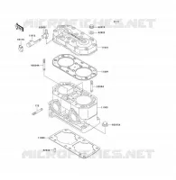 CYLINDER HEAD   CYLINDER voor Kawasaki JET SKI TS 1993