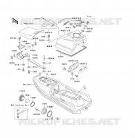 HULL PARTS voor Kawasaki JET SKI TS 1993