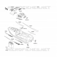 LABELS voor Kawasaki JET SKI TS 1993
