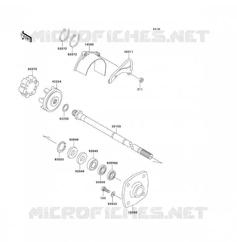 DRIVE SHAFT Kawasaki JET SKI 800 2007 JET SKI X-2  JF800A7F