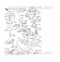 HULL PARTS voor Kawasaki JET SKI ULTRA 130 D.I. 2003