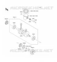 CRANKSHAFT   PISTON voor Kawasaki JET SKI SS 1993