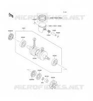 CRANKSHAFT   PISTON voor Kawasaki JET SKI SUPER SPORT XI 1995