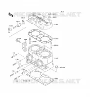 CYLINDER HEAD   CYLINDER voor Kawasaki JET SKI SUPER SPORT XI 1995