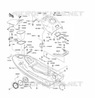 HULL PARTS voor Kawasaki JET SKI SUPER SPORT XI 1995
