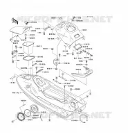 HULL PARTS voor Kawasaki JET SKI SUPER SPORT XI 1995
