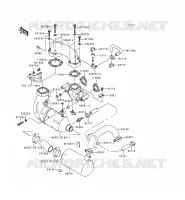 EXHAUST voor Kawasaki JET SKI 750 ZXI 1995