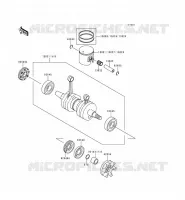 CRANKSHAFT   PISTON voor Kawasaki JET SKI 750 ZXI 1997