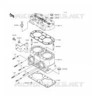 CYLINDER HEAD   CYLINDER voor Kawasaki JET SKI 750 ZXI 1997