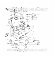 EXHAUST voor Kawasaki JET SKI 750 ZXI 1997