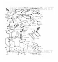 HULL PARTS voor Kawasaki JET SKI 750 ZXI 1997