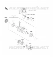 CRANKSHAFT   PISTON voor Kawasaki JET SKI 750 ZXI 1997