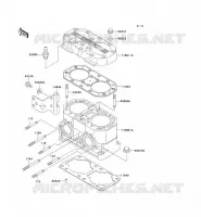 CYLINDER HEAD   CYLINDER voor Kawasaki JET SKI 750 ZXI 1997