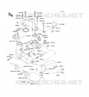 EXHAUST voor Kawasaki JET SKI 750 ZXI 1997