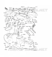 HULL PARTS voor Kawasaki JET SKI 750 ZXI 1997