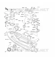 HULL PARTS voor Kawasaki JET SKI SUPER SPORT XI 1996