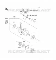 CRANKSHAFT   PISTON voor Kawasaki JET SKI SUPER SPORT XI 1997
