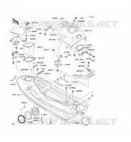 HULL PARTS voor Kawasaki JET SKI SUPER SPORT XI 1997