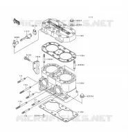 CYLINDER HEAD   CYLINDER voor Kawasaki JET SKI XI SPORT 1999