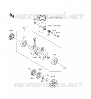 CRANKSHAFT   PISTON voor Kawasaki JET SKI XI SPORT 1999