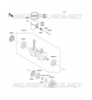 CRANKSHAFT   PISTON voor Kawasaki JET SKI SC 1992
