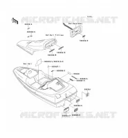 LABELS voor Kawasaki JET SKI SC 1992