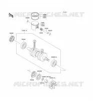 CRANKSHAFT   PISTON voor Kawasaki JET SKI SC 1992