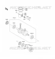 CRANKSHAFT   PISTON voor Kawasaki JET SKI SC 1995
