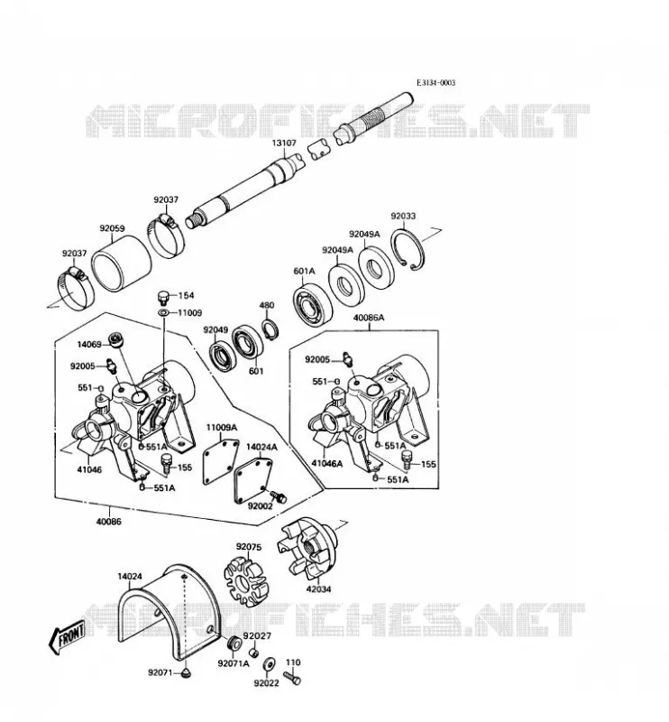 DRIVE SHAFT Kawasaki JET SKI 300 1987 JET SKI 300SX  JS300-A1