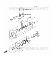 CRANKSHAFT   PISTON voor Kawasaki JET SKI 300SX 1991