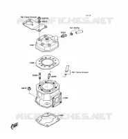 CYLINDER HEAD   CYLINDER voor Kawasaki JET SKI 300SX 1991