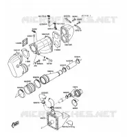 EXHAUST voor Kawasaki JET SKI 300SX 1991