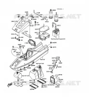 HULL PARTS voor Kawasaki JET SKI 300SX 1991