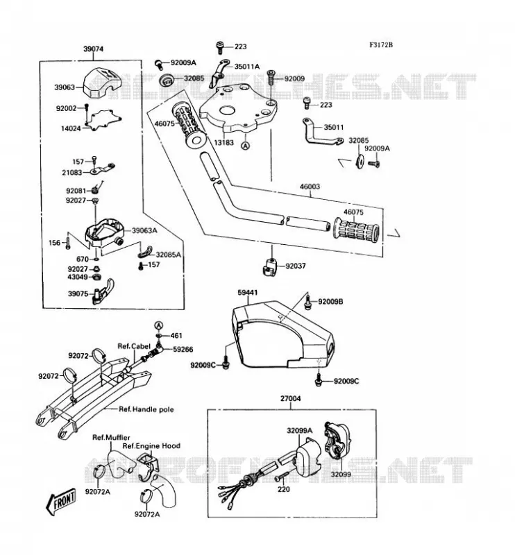 HANDLEBAR Kawasaki JET SKI 300 1991 JET SKI 300SX  JS300-A5