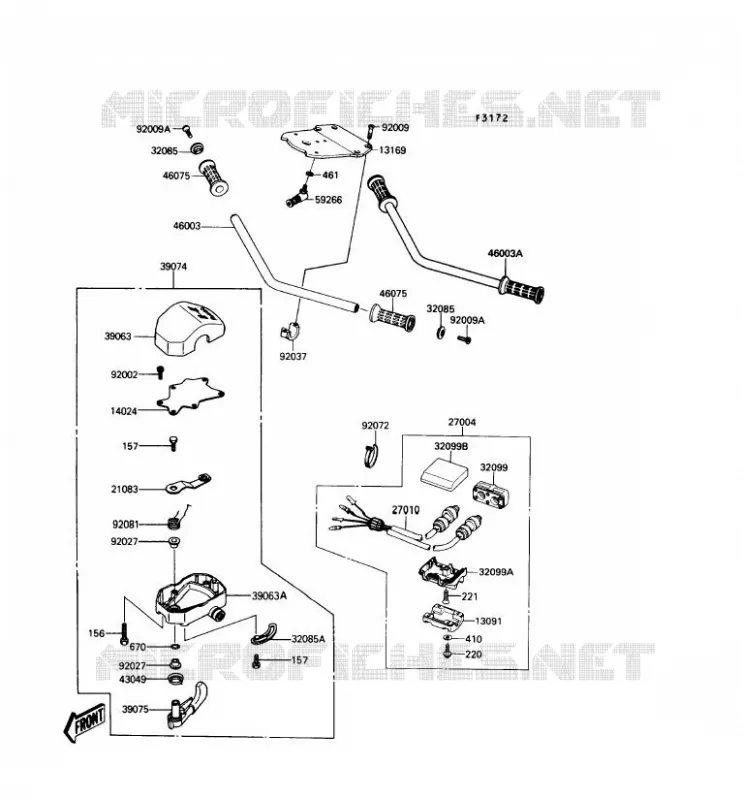 HANDLEBAR Kawasaki JET SKI 300 1989 JET SKI 300  JS300-B4