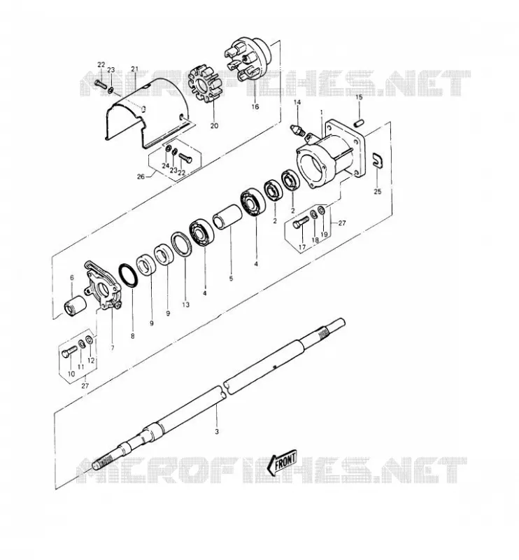 DRIVE SHAFT Kawasaki JET SKI 440 1990 JET SKI 440  JS440-A14