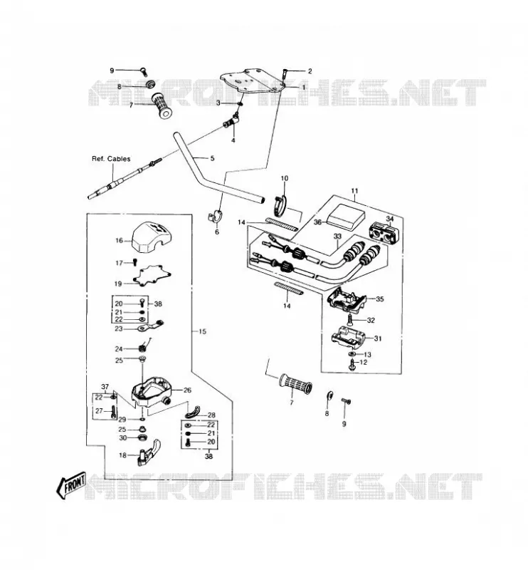 HANDLEBAR(ITALY) Kawasaki JET SKI 550 1987 JET SKI 550  JS550-A6