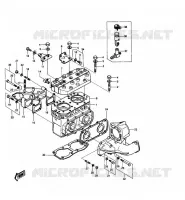 CYLINDER HEAD   CYLINDER voor Kawasaki JET SKI 550 1988