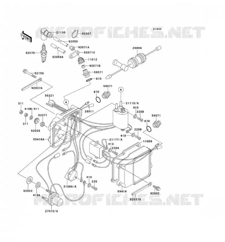 IGNITION SYSTEM Kawasaki JET SKI 550 1994 JET SKI 550SX  JS550-C4