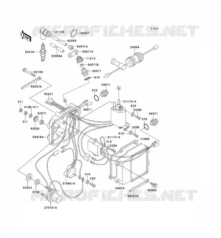 IGNITION SYSTEM Kawasaki JET SKI 550 1994 JET SKI 550SX  JS550-C4