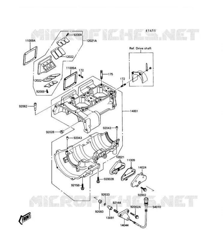CRANKCASE(S) Kawasaki JET SKI 650 1989 JET SKI 650SX  JS650-A3