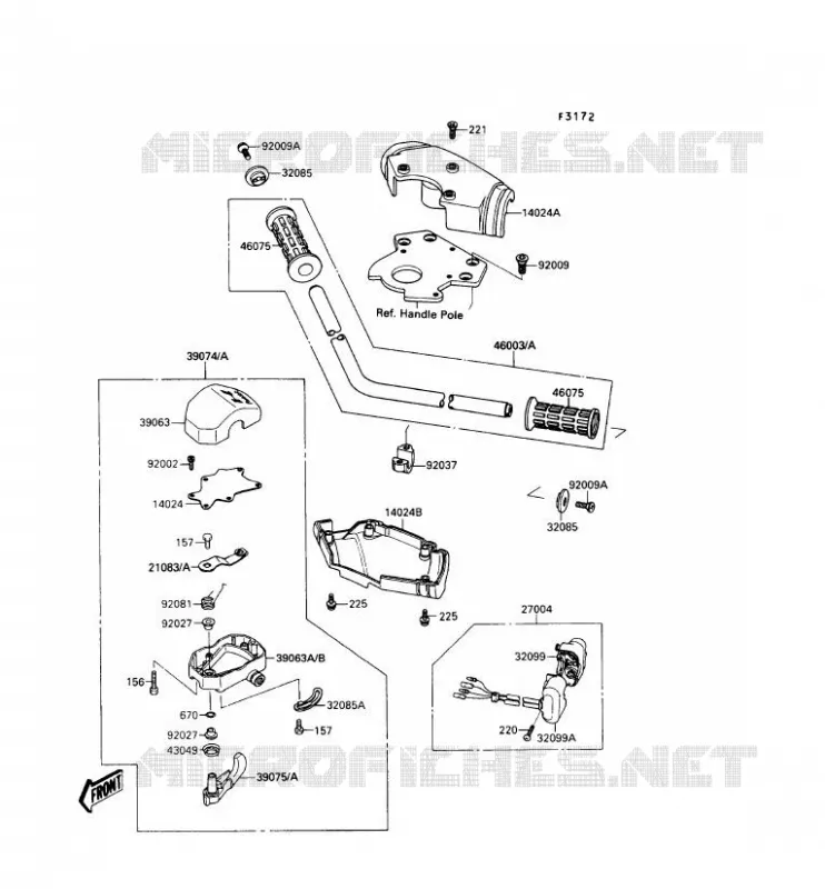 HANDLEBAR Kawasaki JET SKI 650 1990 JET SKI 650SX  JS650-A4