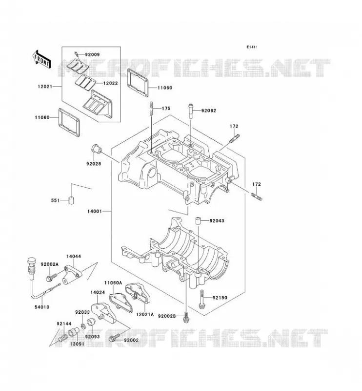CRANKCASE(S) Kawasaki JET SKI 650 1991 JET SKI 650SX  JS650-B1