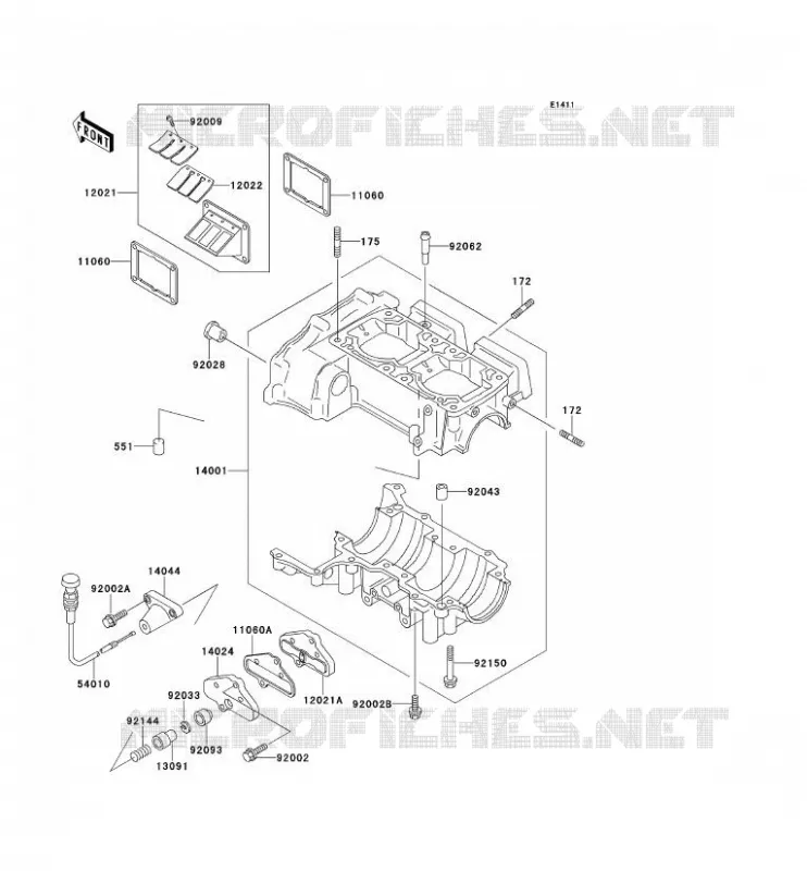 CRANKCASE(S) Kawasaki JET SKI 650 1993 JET SKI 650SX  JS650-B3