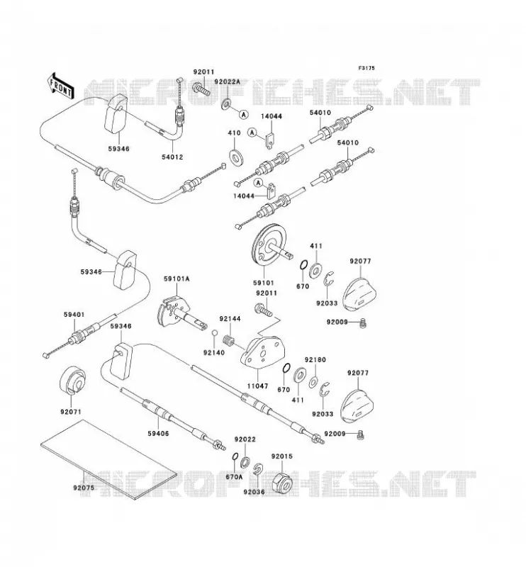 CABLES Kawasaki JET SKI 750 1992 JET SKI 750 SX  JS750-A1