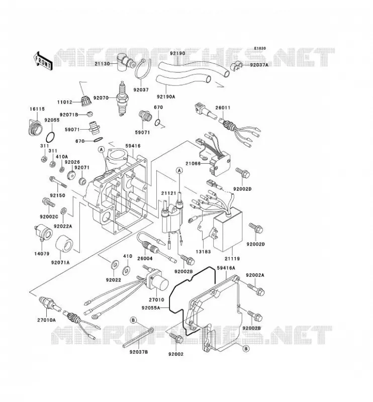IGNITION SYSTEM Kawasaki JET SKI 750 1992 JET SKI 750 SX  JS750-A1