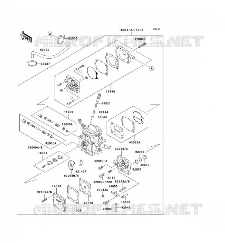 CARBURETOR Kawasaki JET SKI 750 1994 JET SKI 750 SX  JS750-A3