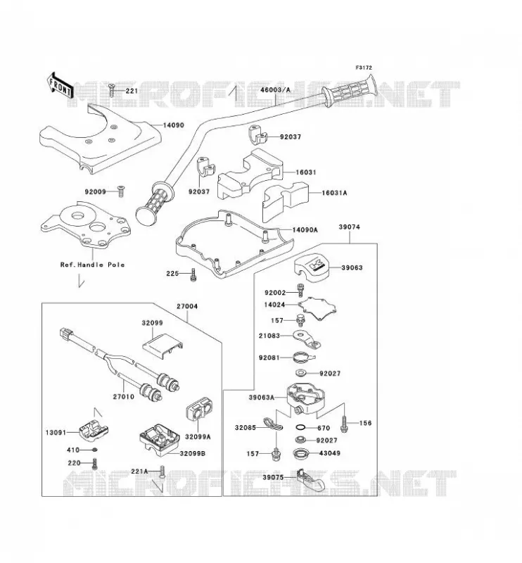 HANDLEBAR Kawasaki JET SKI 750 1995 JET SKI 750 SX  JS750-A4