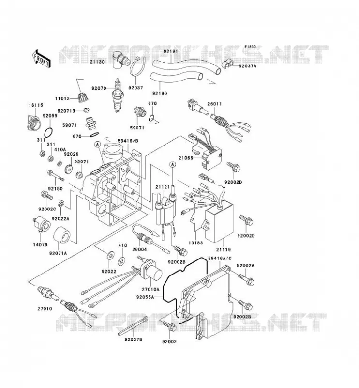IGNITION SYSTEM Kawasaki JET SKI 750 1999 JET SKI 750 SXI PRO  JS750-C2