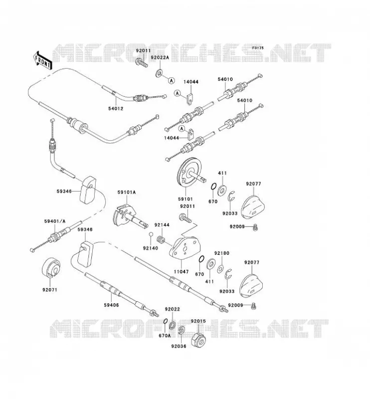 CABLES Kawasaki JET SKI 750 2000 JET SKI 750 SXI PRO  JS750-C3